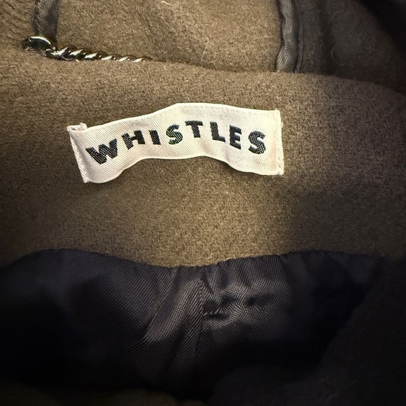 Whistles London Wool Stadium Style Jacket Parka Duffle Coat Army Green S - Picture 8 of 12